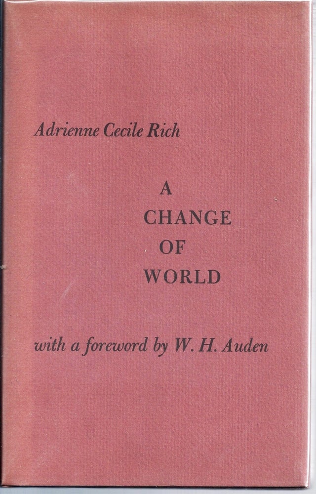 Item #000286 A CHANGE OF WORLD. Adrienne RICH.