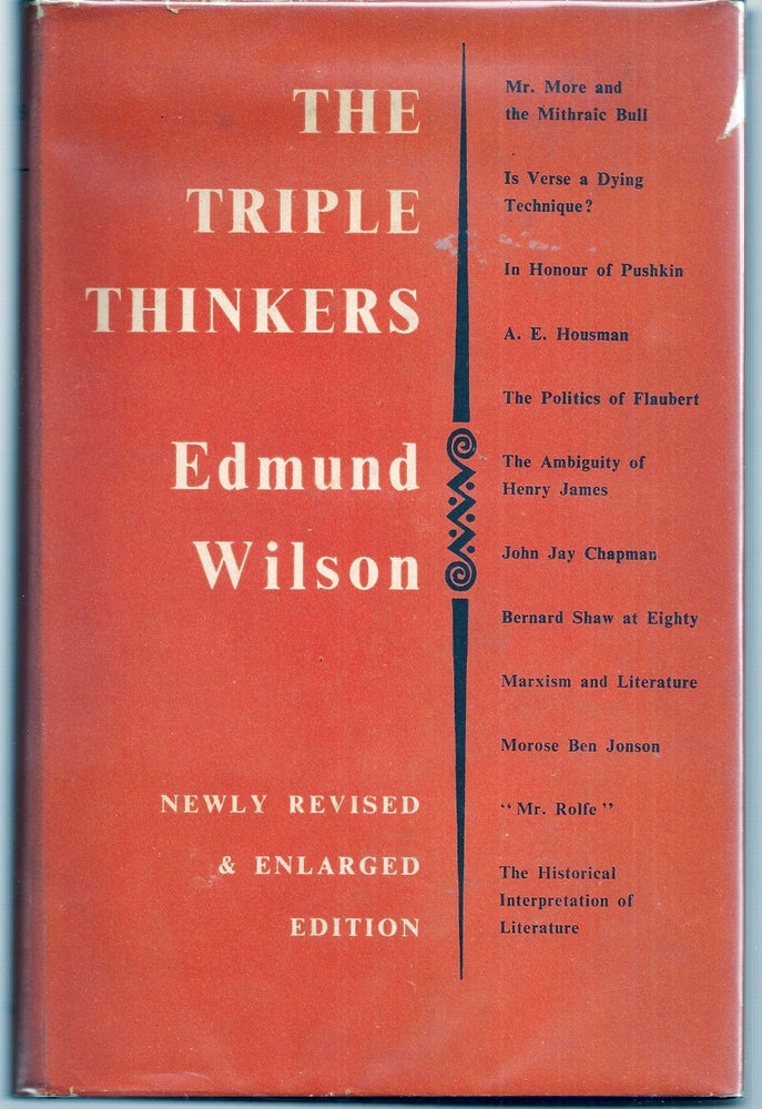 Item #000454 TRIPLE THINKERS. Edmund WILSON.