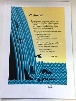 Item #000590 WATERFALL (Signed Broadside). Rick BASS