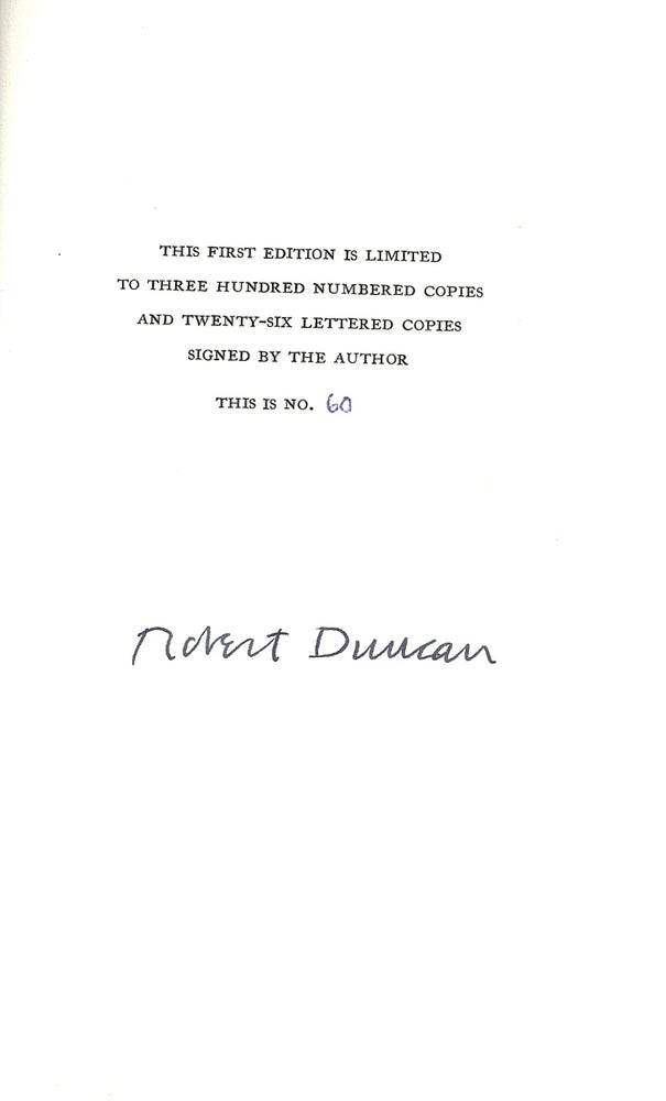 Item #001021 THE TRUTH & LIFE OF MYTH. Robert DUNCAN.