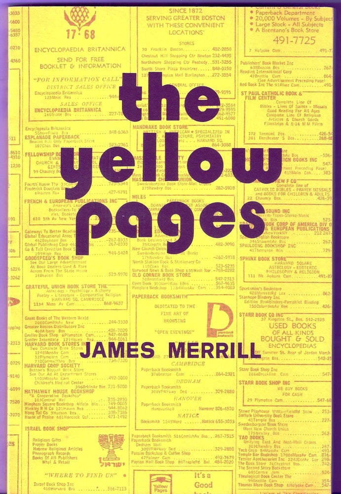 Item #001913 THE YELLOW PAGES. James MERRILL.