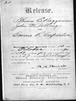 Item #002044 DOCUMENT SIGNED (DS). Blanche K. BRUCE
