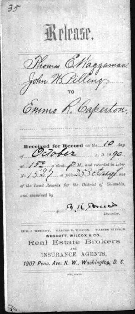 Item #002044 DOCUMENT SIGNED (DS). Blanche K. BRUCE.