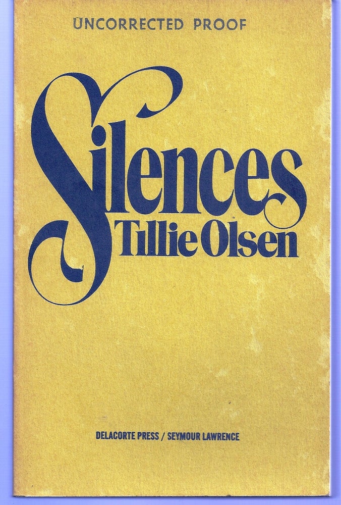Item #002785 SILENCES. Tillie OLSEN.