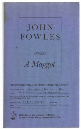 Item #002903 A MAGGOT. John FOWLES