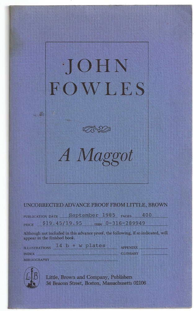 Item #002903 A MAGGOT. John FOWLES.