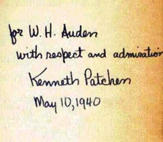 Item #002946 FIRST WILL & TESTAMENT. W. H. AUDEN, Kenneth PATCHEN