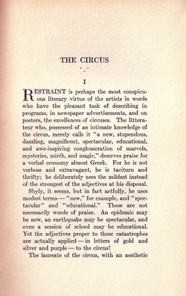 Item #003364 THE CIRCUS AND OTHER ESSAYS. Joyce KILMER