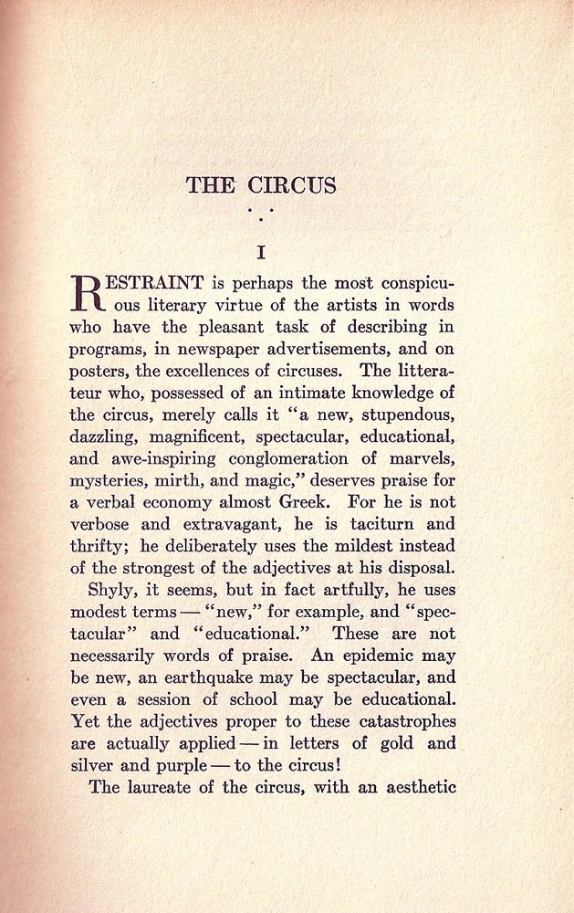 Item #003364 THE CIRCUS AND OTHER ESSAYS. Joyce KILMER.