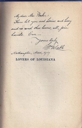 Item #006041 LOVERS OF LOUISIANA (TO-DAY). George W. CABLE