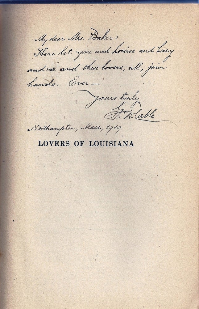 Item #006041 LOVERS OF LOUISIANA (TO-DAY). George W. CABLE.