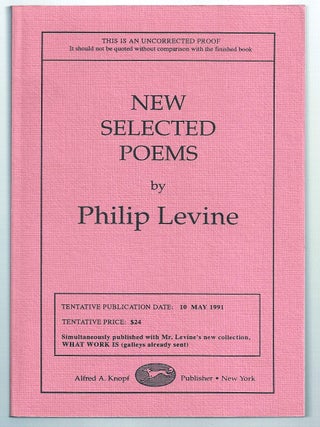 Item #006321 NEW SELECTED POEMS. Philip LEVINE