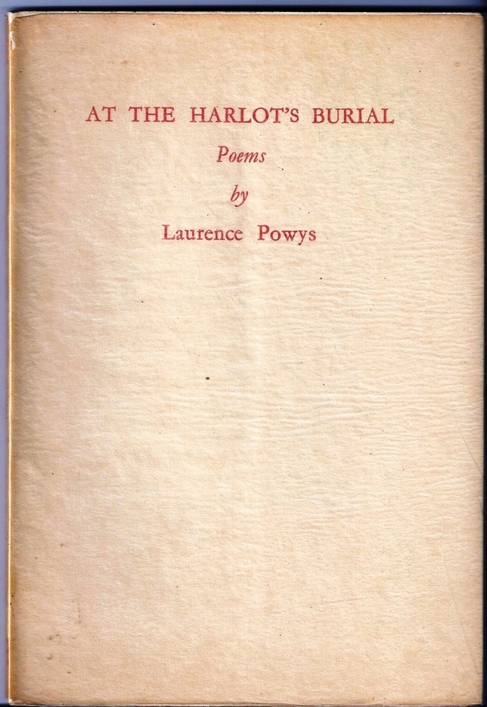 Item #006411 AT THE HARLOT'S BURIAL. Laurence POWYS.