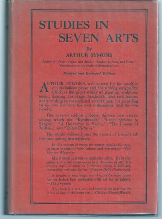 Item #007500 STUDIES IN SEVEN ARTS. Arthur SYMONS