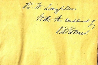 Item #009510 ASTRAEA Inscribed by Holmes to Longfellow. Oliver Wendell HOLMES, Henry Wadsworth...