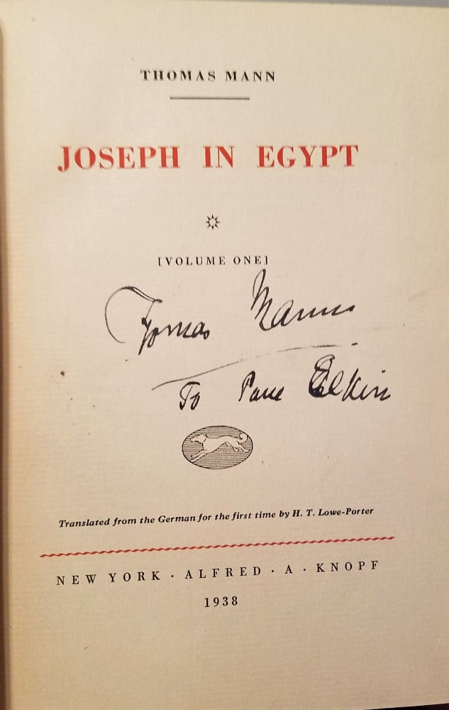 Item #009711 JOSEPH IN EGYPT. Thomas MANN.