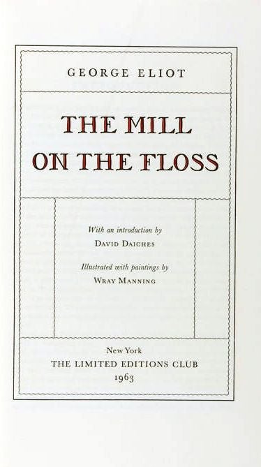 Item #010173 THE MILL ON THE FLOSS. George ELIOT.