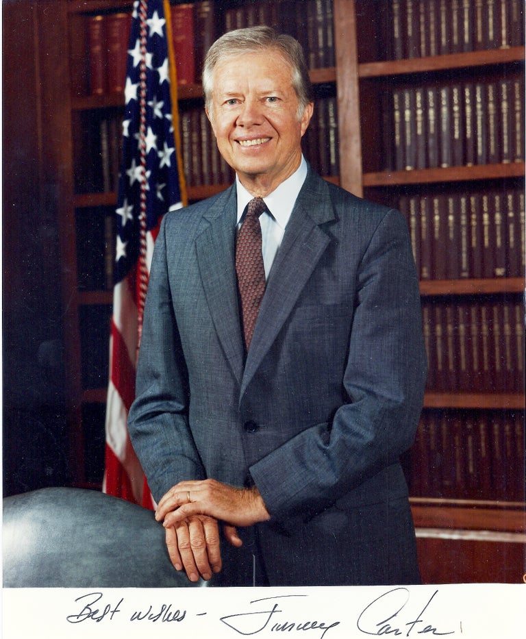 Item #010190 SIGNED COLOR PHOTOGRAPH. Jimmy CARTER.