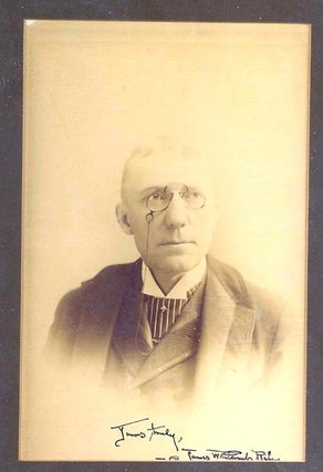 Item #011328 SIGNED PHOTOGRAPH. James Whitcomb RILEY