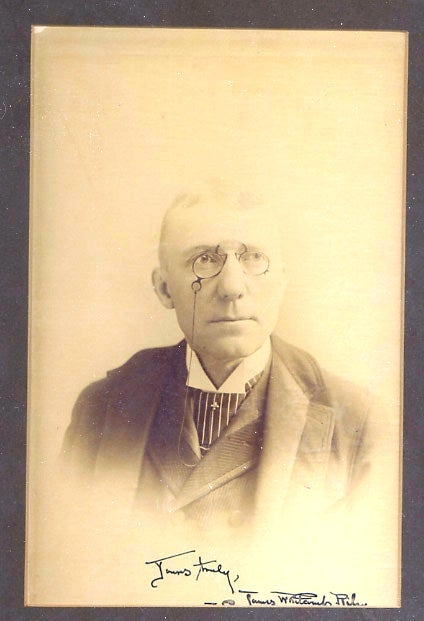 Item #011328 SIGNED PHOTOGRAPH. James Whitcomb RILEY.