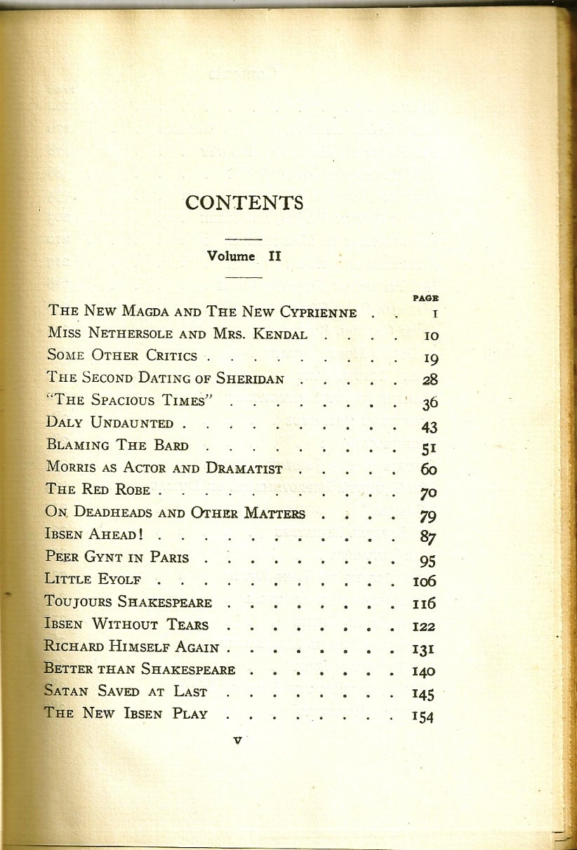 DRAMATIC OPINIONS AND ESSAYS. Volume II only | George Bernard SHAW ...