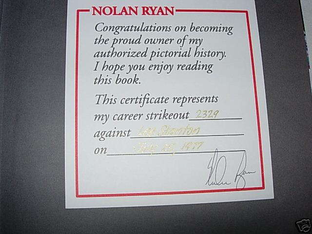 Item #013140 NOLAN RYAN. THE AUTHORIZED PICTORIAL HISTORY. Nolan RYAN, Jennifer BRIGGS.