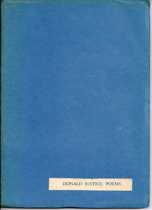 Item #013972 THE OLD BACHELOR AND OTHER POEMS. Donald JUSTICE