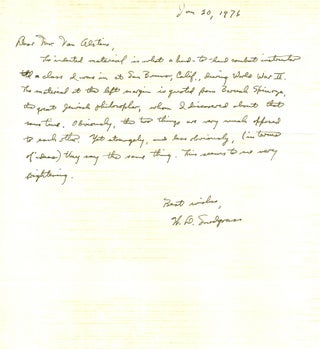 Item #014031 ARCHIVE of TYPED LETTER SIGNED (TLS), TWO AUTOGRAPHED LETTERS SIGNED (ALSs) and a...