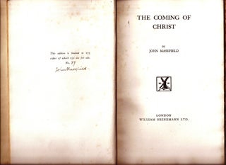 Item #014837 THE COMING OF CHRIST. John MASEFIELD