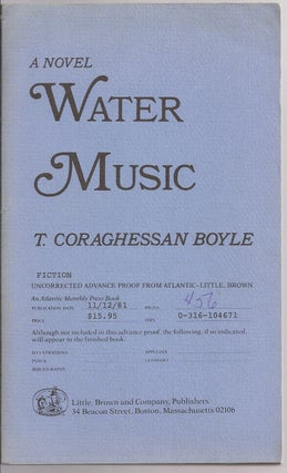 Item #015130 WATER MUSIC. T. Coraghessan BOYLE
