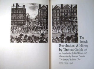 Item #015450 THE FRENCH REVOLUTION. Thomas CARLYLE