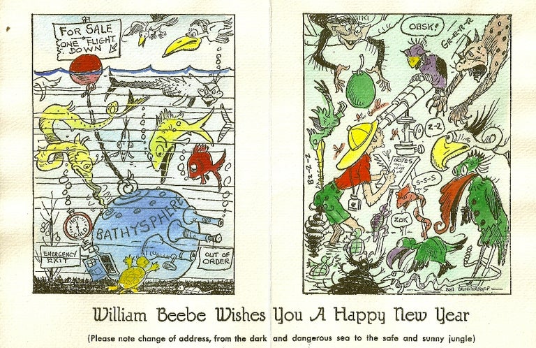 Item #015468 ARCHIVE of 24 Christmas and New Year Greeting Cards. William BEEBE, Elswyth THANE.