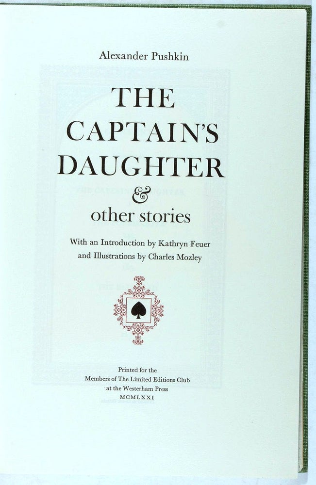 Item #015838 THE CAPTAIN'S DAUGHTER & OTHER STORIES. ALexander PUSHKIN.