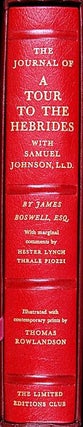 Item #015885 THE JOURNAL OF A TOUR TO THE HEBRIDES WITH SAMUEL JOHNSON, LL.D. James BOSWELL