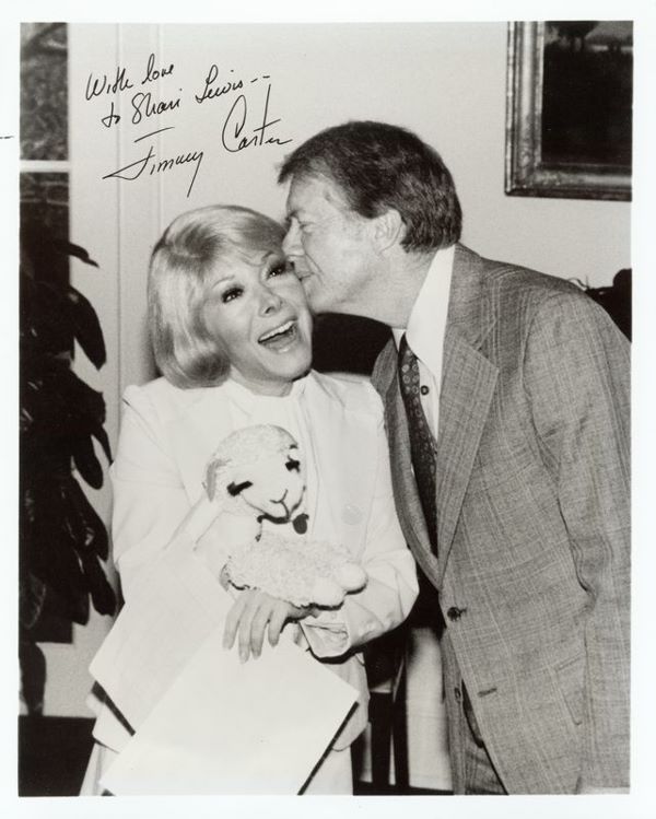 Item #015989 SIGNED PHOTOGRAPH Inscribed to Shari Lewis. Jimmy CARTER.