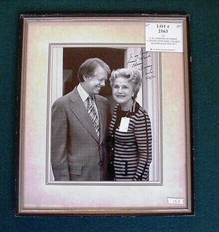 Item #015990 SIGNED PHOTOGRAPH Inscribed to Maude Chasen of restaurant fame. Jimmy CARTER