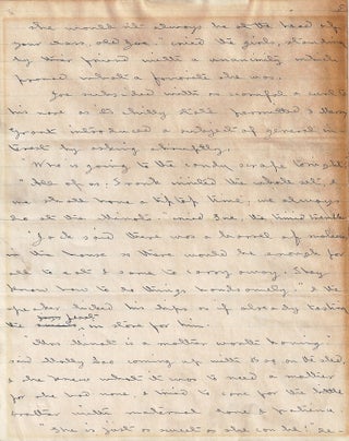 Item #016226 AUTOGRAPH MANUSCRIPT (AM): Two Pages from JACK AND JILL: A VILLAGE STORY. Louisa May...