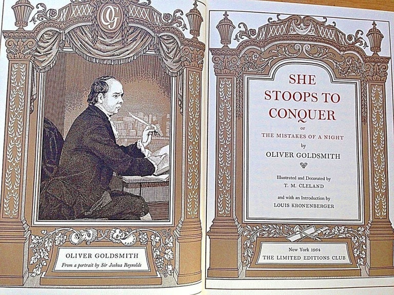 Item #016327 SHE STOOPS TO CONQUER OR THE MISTAKES OF A NIGHT. Oliver GOLDSMITH.