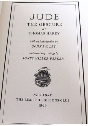 Item #016816 JUDE THE OBSCURE. Thomas HARDY