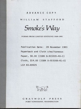 Item #016845 SMOKE'S WAY. William STAFFORD