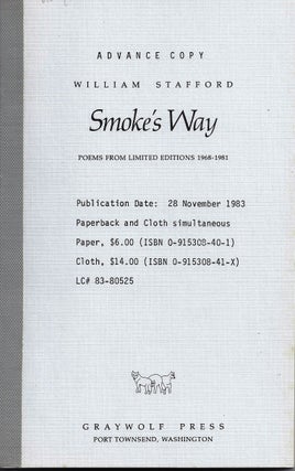 Item #016845 SMOKE'S WAY. William STAFFORD