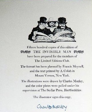 Item #017076 THE INVISIBLE MAN. H. G. WELLS