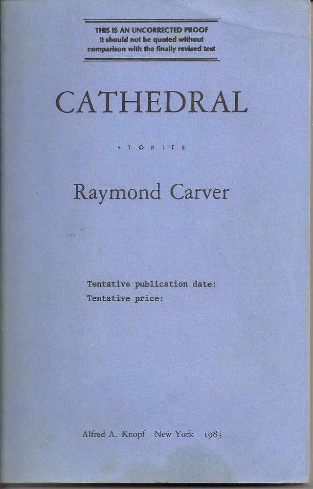 Item #017433 CATHEDRAL. Raymond CARVER.