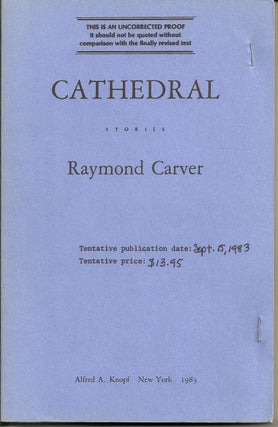 Item #017455 CATHEDRAL. Raymond CARVER