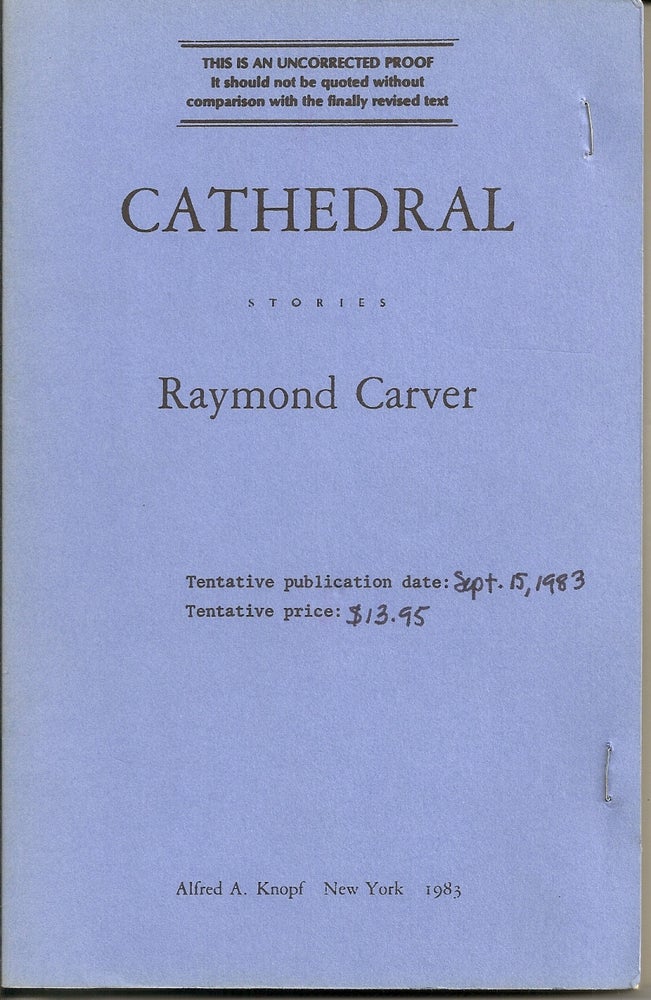 Item #017455 CATHEDRAL. Raymond CARVER.