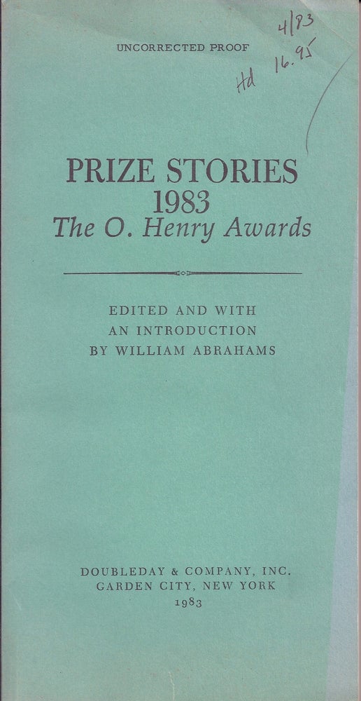 Item #017458 PRIZE STORIES 1983. THE O. HENRY AWARDS. Raymond CARVER, John UPDIKE, Joyce Carol OATES, et. al.