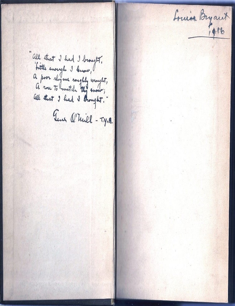 Item #017500 THIRST AND OTHER ONE ACT PLAYS. Louise Bryant's Copy. Eugene O'NEILL, Louise BRYANT.