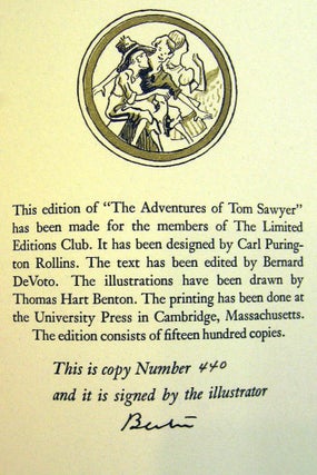 Item #017542 THE ADVENTURES OF TOM SAWYER. Mark TWAIN, Samuel CLEMENS