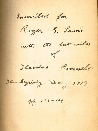 Item #017814 FEAR GOD AND TAKE YOUR OWN PART. Theodore ROOSEVELT, Teddy ROOSEVELT