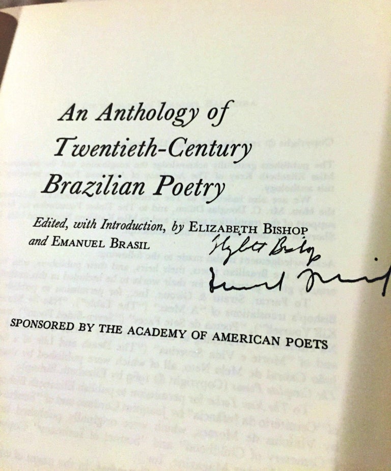 Item #017846 AN ANTHOLOGY OF TWENTIETH-CENTURY BRAZILIAN POETRY. Elizabeth BISHOP, Emanuel BRASIL, W. S. MERWIN.